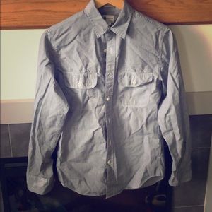 J crew factory grey pocket casual slim shirt